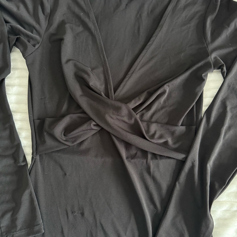 H&M Black Long Sleeve Dress - Picture 4 of 8